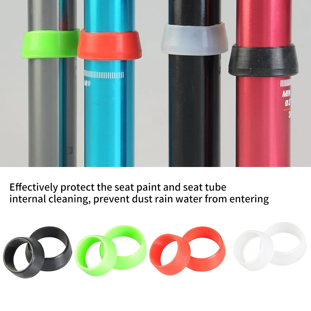 

Bike Seat Post Ring Dust Cover Cycling Silicone Waterproof Bicycle Seatpost Case Protective Bike Accessories