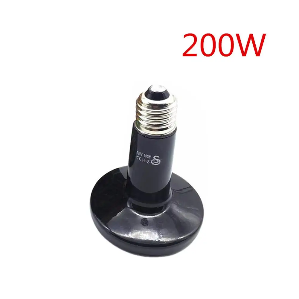 200W 1Pc 220V Ceramics Heat Lamp 25W/50W/75W/100W/150W/200W Emitter Heater Pet Reptile Farm Animal Poultry Heat Breeding Light - Цвет: 200W