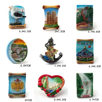 

Resin Fridge Magnet roma brugge germany sintra montenegro Souvenir Refrigerator Magnetic Craft Home Decor
