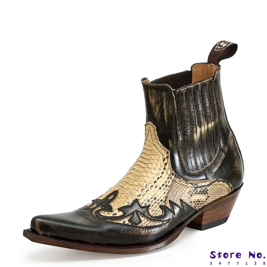 Winter Fashion British Men Top Quality PU Leather Slip on Boots