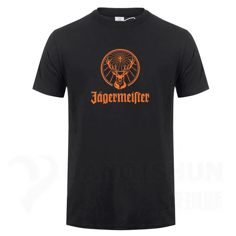 Black 4 Мужская футболка с логотипом Jagermeister Music Tour, высокое качество, модная эксклюзивная футболка из хлопка, 16 цветов, унисекс, уличная одежда, Harajuku - Цвет: Black 4
