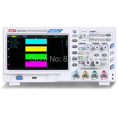 UNI-T UPO2104CS ультрафосфорные осциллографы 4CH 100MHZ Scopemeter Scope Meter 7 дюймов Широкоэкранные ЖК-дисплеи USB интерфейс