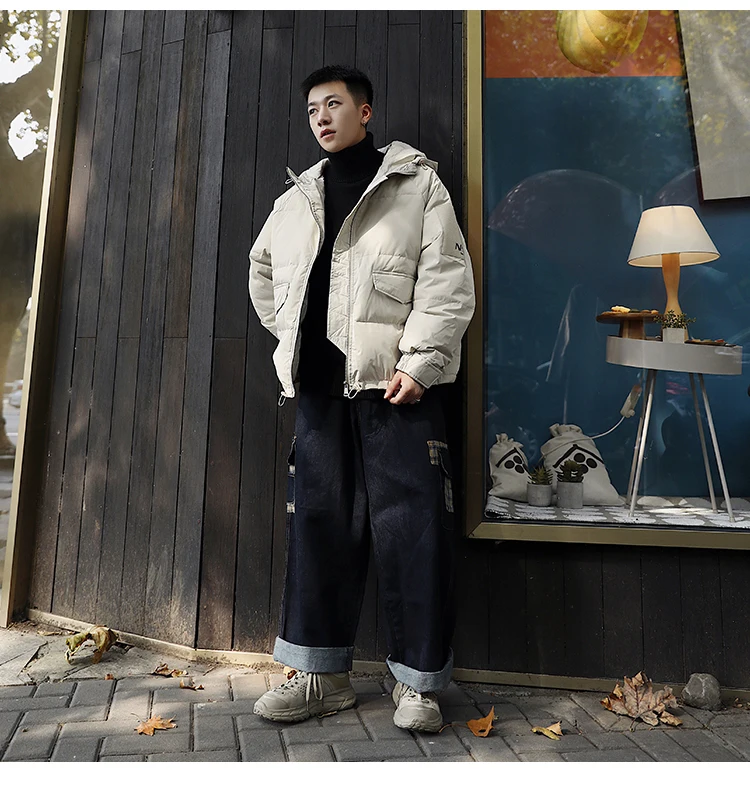 Liketkit, мужские зимние куртки, пальто, Новые плотные парки с капюшоном, мужская повседневная свободная теплая уличная одежда, корейская модная верхняя одежда