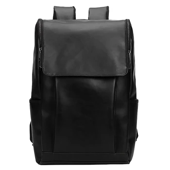 

Men's Business Office Backpack Leather School Travel Bags Boy Computer Laptop Bag Pack Women Vintage Backbag Male