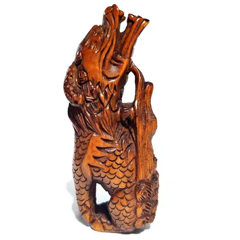

Y6152 - 2" Hand Carved Japanese Boxwood Netsuke - Baby Dragon