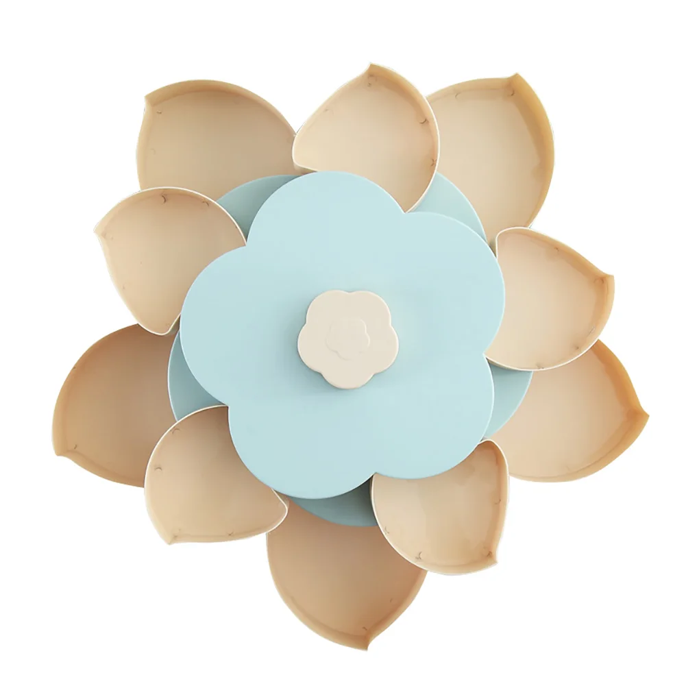

Snack Plate Jewelry Party Home Organizer Fruit Storage Candy Box Rotary Flower Shape Double-deck Container Wedding Food