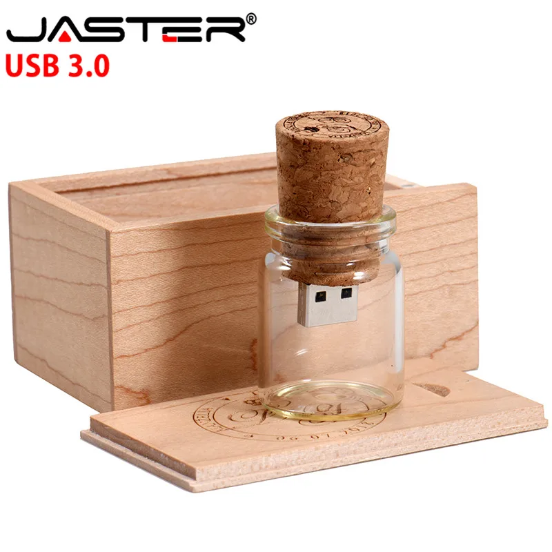 JASTER USB 3 0 деревянная пробковая фритюрная бутылка Флешка 4 ГБ 8 16 32 64 Гб Желая