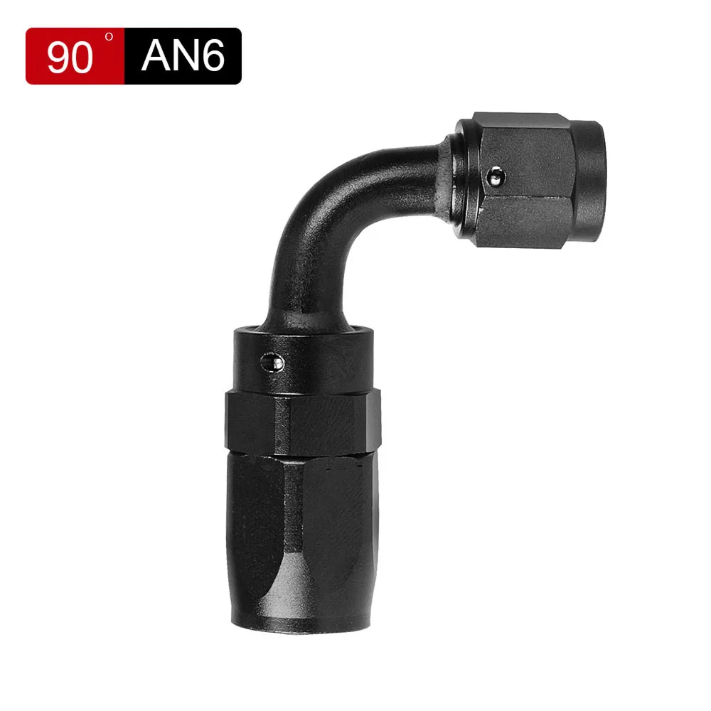 Wholesale Léger 8AN AN8 8 # aluminium noir à sertir sur le coude droit 45  90 180 degrés e85 embouts de tuyau noir de carburant raccord avec manchon à  sertir From m.alibaba.com