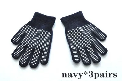 3navy 3/5 пар волшебных Растягивающихся перчаток-захватчиков для мальчиков и девочек, ассортимент детских зимних теплых перчаток одного размера, детские спортивные перчатки - Цвет: 3navy