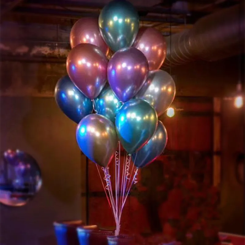 12-дюймовый толстых металлических Цвет шар 3,5 грамм хром Цветной круглый воздушный шар, на свадьбу, на праздник, праздничные украшения: воздушные шары, декоративный светильник