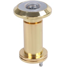 

200 Degree Retractable 36-58mm Security Door Viewer Peephole Peep Hole Spyhole + Cover, Gold