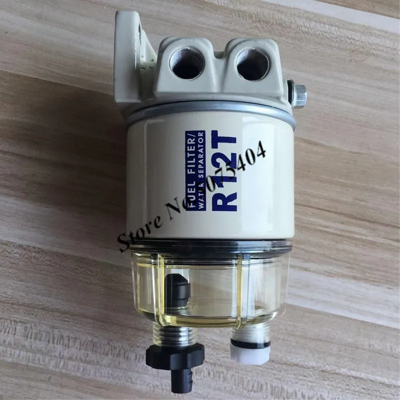 2PCS Fuel Filter R12T R12S R12P Fuel/ Water Separator Assembly and One Extra filter Diesel Engine For 120A 140R Series