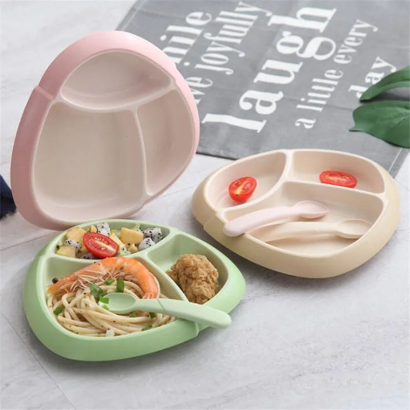 

Small Fresh Color multi-plate Plate Environmental Protection Material Kids Tableware Set Infant Rice Vegetables Split Rice Bowl