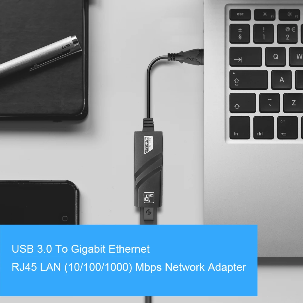 Kebidu супер Скорость USB 3 0 Gigabit Ethernet адаптер сетевой карты 10/100/1000 Мбит/с RJ45 проводной