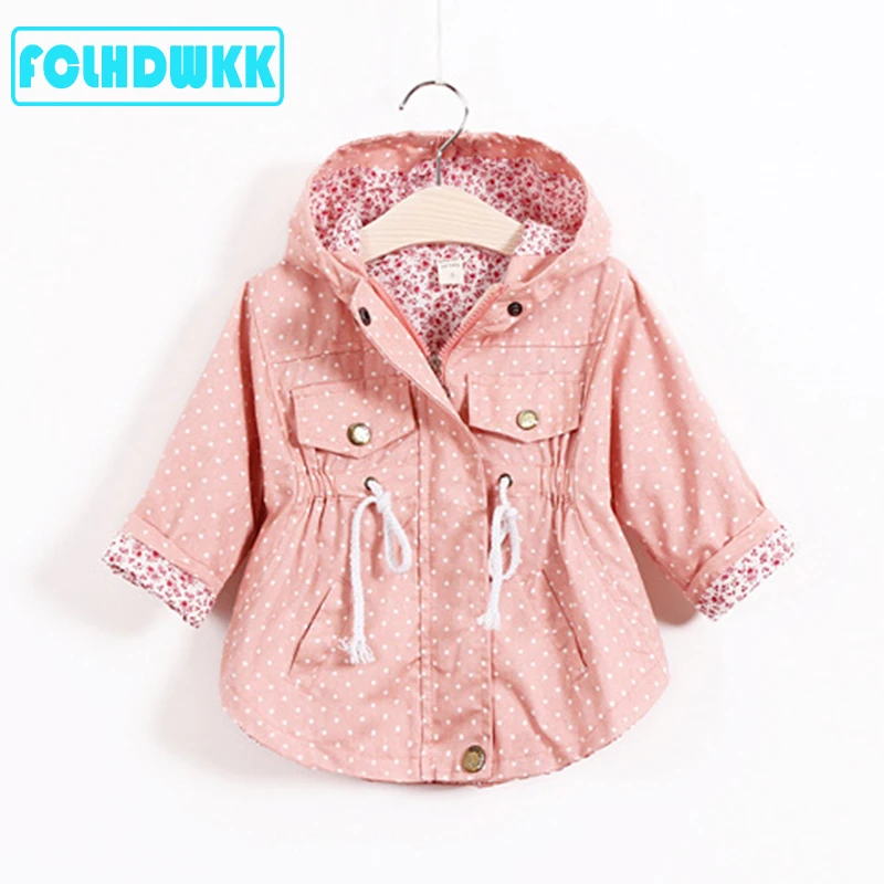 2025 Kids Coats Outwear Clothing Girls Jackets New Spring Fashion Printing Girls Windbreaker Embroidery Hooded Girls Jackets