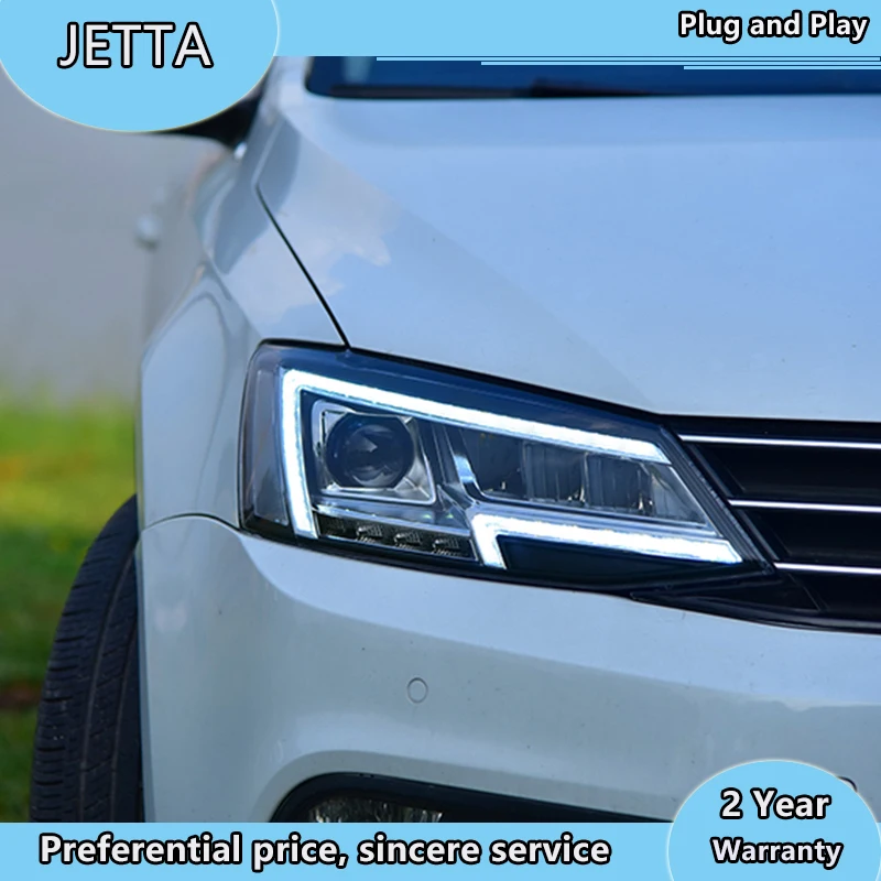 Автомобильный Стайлинг Головной фонарь для VW Jetta Mk6 светодиодный головной