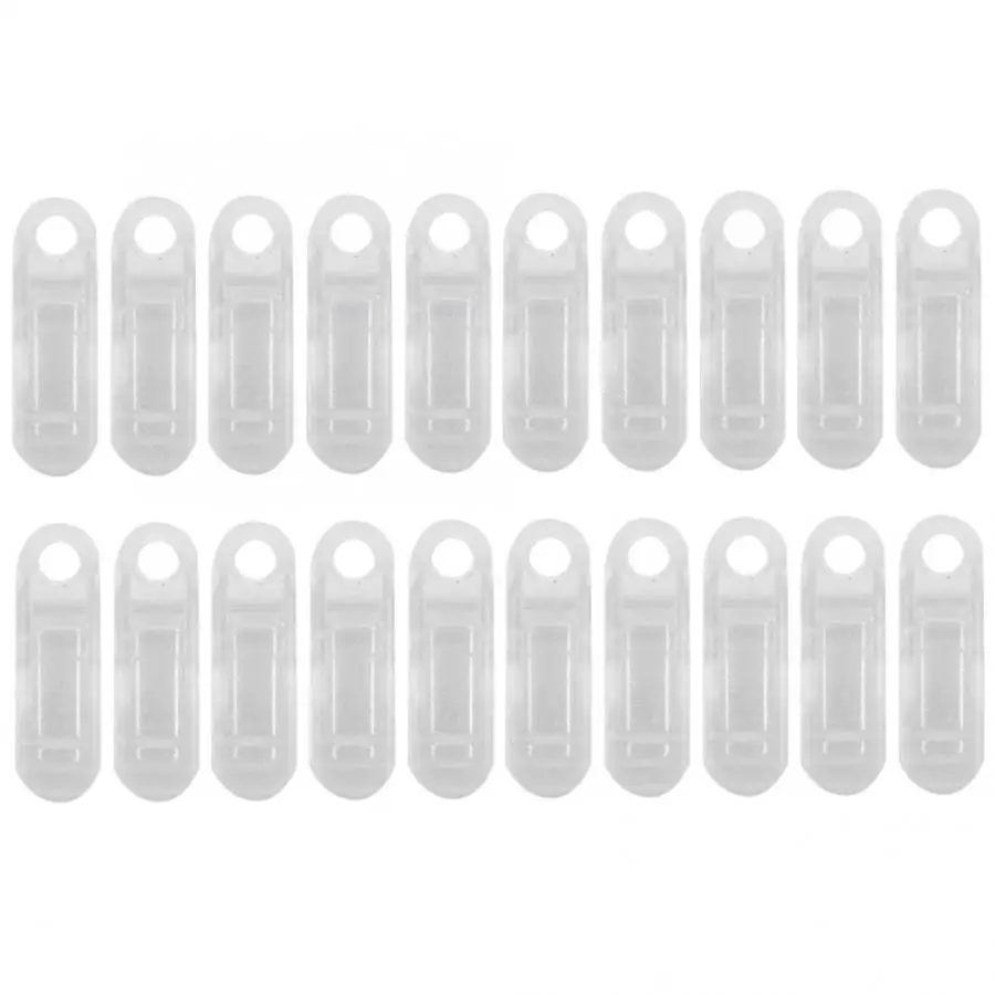 

20 Pcs/Set Tent Clip Mini Plastic Transparent Outdoor Camping Tent Awning Pull Point Clamp Gripper Hook Clip Camping Tool