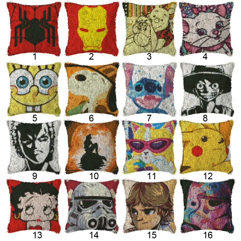 ^*Best Offers Cartoon Latch Hook Cushion Pattern Pillow Cushion Cover Case Crochet Art & Crafts Acrylic Home Decor Embroidery Sofa Bed ^*Best Offers Cartoon Latch Hook Cushion Pattern Pillow Cushion Cover Case Crochet Art & Crafts Acrylic Home Decor Embroidery Sofa Bed