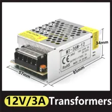DC stabilized Power Supply 12V 36W Lighting Transformer Switching Power Suply Strip Switch LED Driver Adapter For Led Strip CCTV