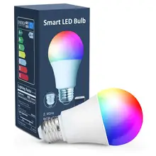 Умная WiFi лампочка 16 цветов меняющая RGB Волшебная светодиодная лампочка E27 110 В RGB Светодиодная лампа совместима с Alexa и Google Assistant
