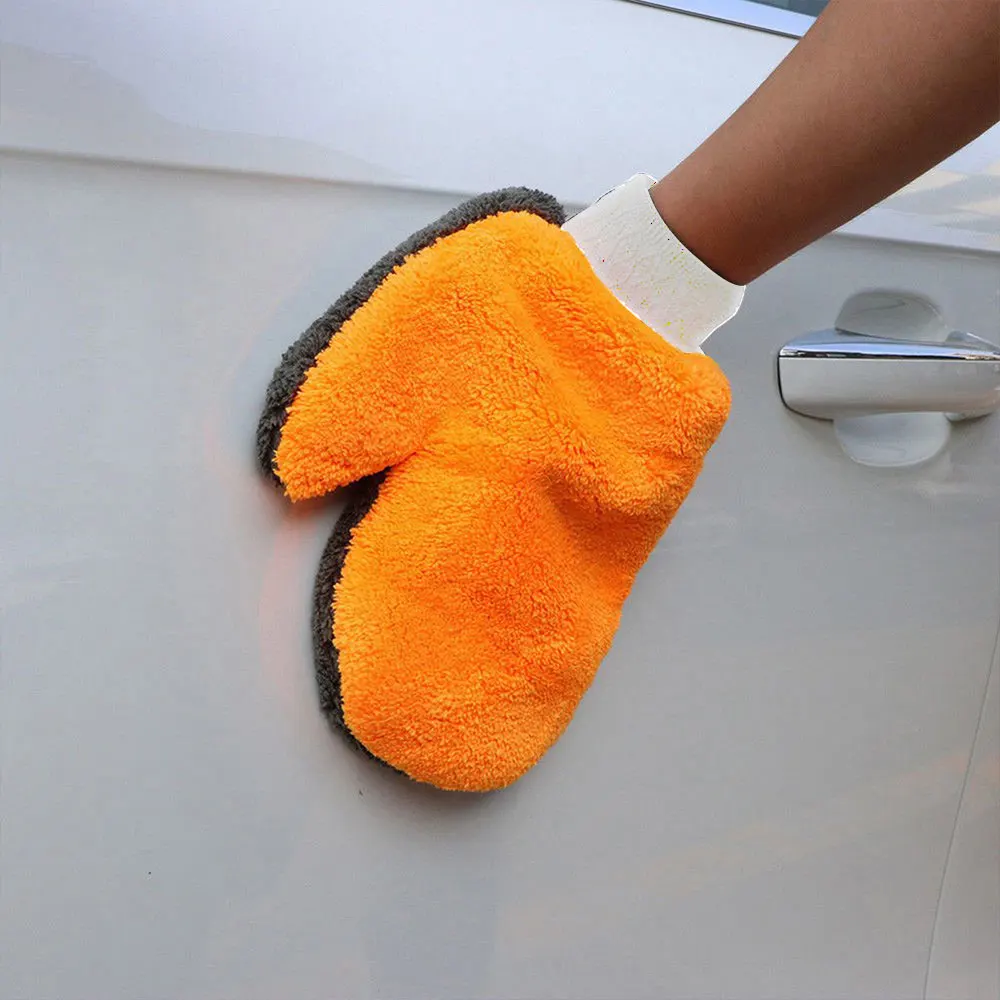 Варежки из микрофибры Vehemo перчатки кораллового флиса для мойки велосипедов и