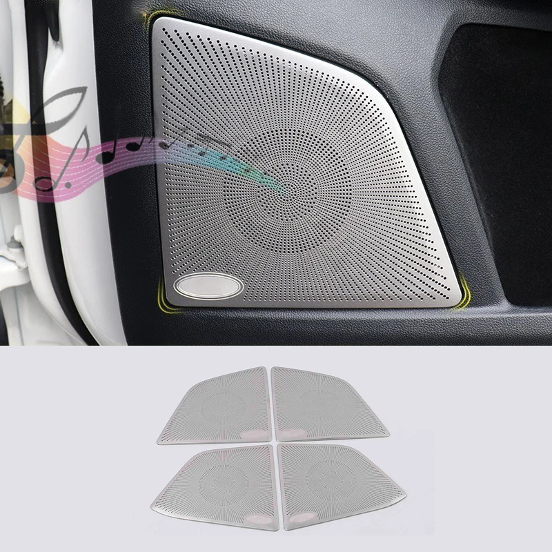 

Lsrtw2017 for For Ford Focus MK4 Car Inner Door Sound Speaker Cover Panel Trims Interior Accessories Chrome 2019 2020 2021