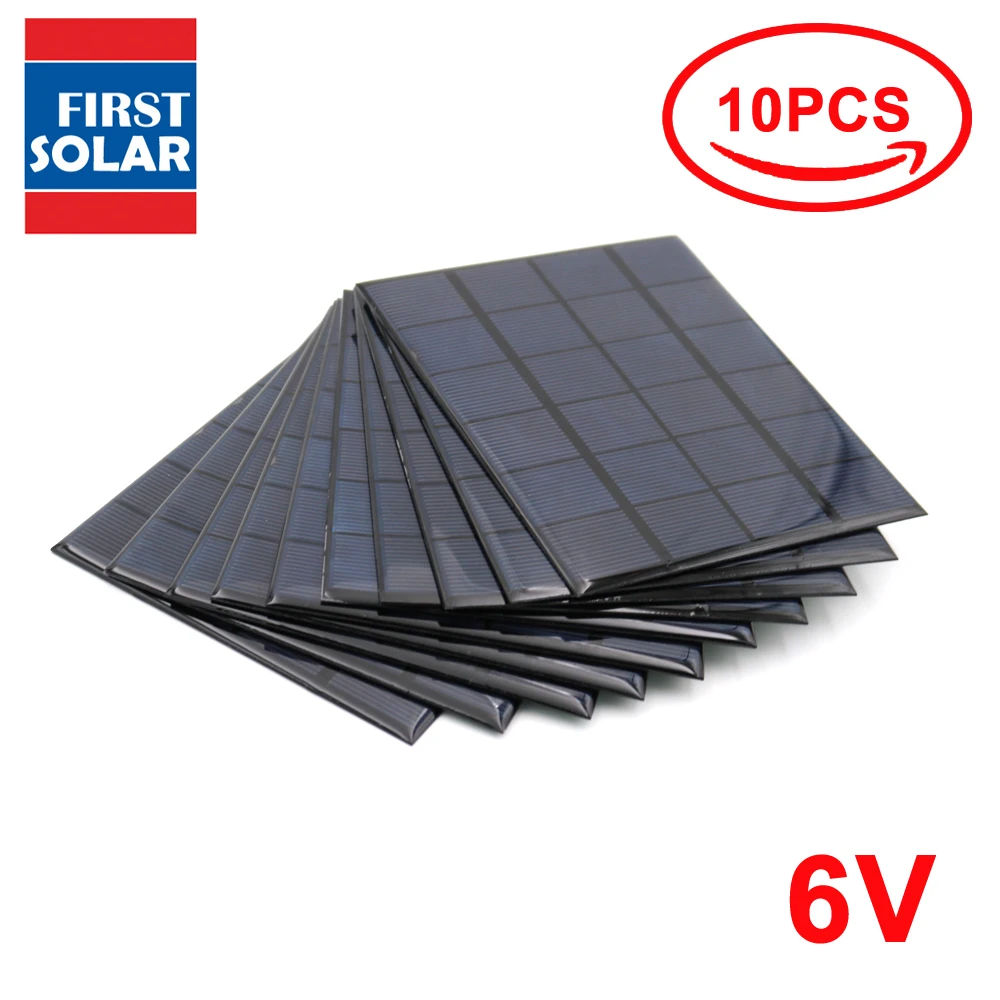 10 Pz X Dc Pannello Solare 6V 100Ma 167Ma 183Ma 333Ma 500Ma 583Ma 750Ma Batteria Solare Caricatore Del Telefono Cellulare Portatile