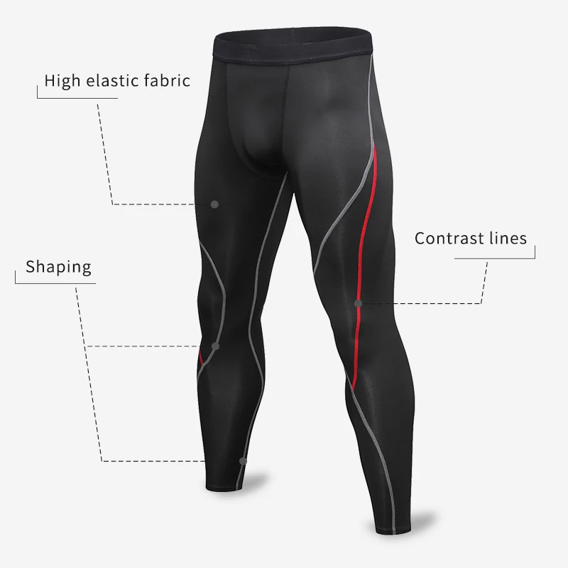 Men's Tights Compression Sport Pants Men Running Gym Leggings Training and Joggings Leggings Soccer Tights Sports Pants for Men
