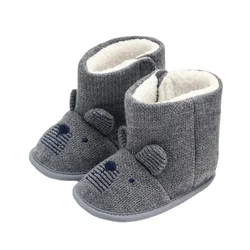 Bottes pour nouveau né garçon et fille, jolies chaussures d'animaux de dessin animé, premiers pas, garde au chaud, botte de champ de neige 