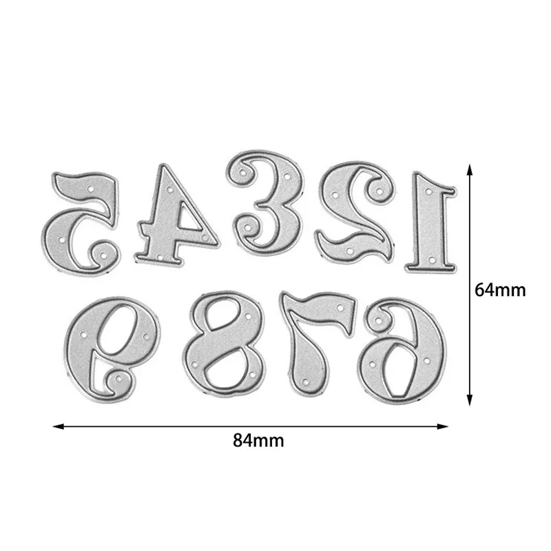 Naifumodo 84*61 мм штампы для резки цифр алфавита для резки металла DIY ...