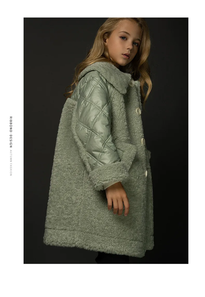 Зимняя модная брендовая детская шуба из искусственного меха ягненка, толстое теплое Стеганое пальто из искусственного меха, Детская куртка Modis, пальто Y2269