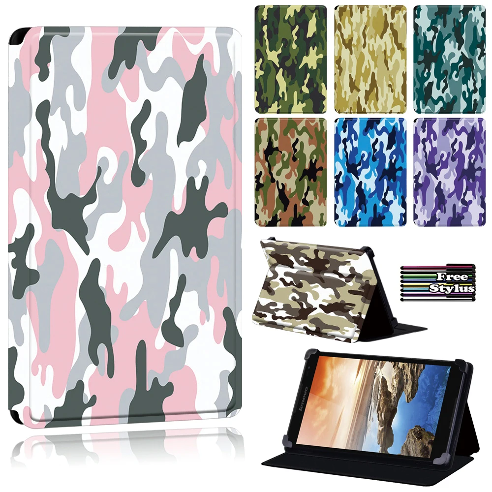 

Camouflage Tablet Case for Lenovo Tab 8/Tab(A8-50 A5500/S8 - 50)/Tab (A7-30 A3300/50 A7-A3500)/Yoga Tab 4 Plus/Thinkpad Tablet 2