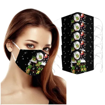 

5PC Adult Fashion Christmas Print Face Masks Dustproofs Windproof Washable Masks mascarillas masque Health breathable Face Mask