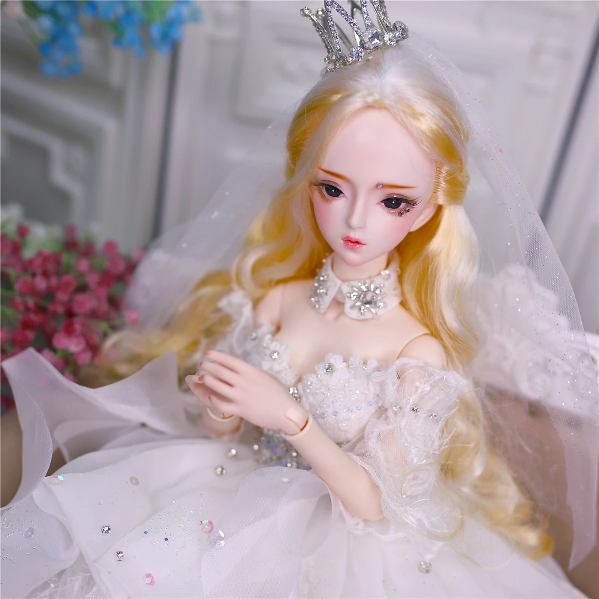 Dream Fairy 1/3 bjd кукла 62 см, кукла на заказ, Золотая одежда для волос, обувь, корона, подарок для девочки