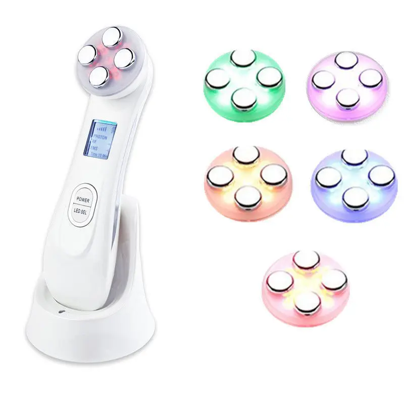 Facial Mesotherapy Face Lifting Skin Tightening RF Radio Frequency LED Photon Blackhead Acne Wrinkle Remover Skin Care Massager