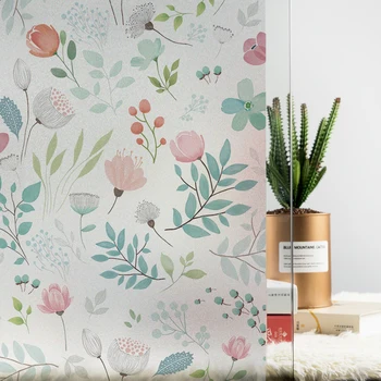 

DKtie frosted glass film fresh flowers electrostatic glass window stickers bedroom home decoration BLT3007