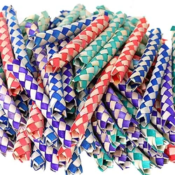 Lot de 5 pièges à doigts créatifs en bambou naturel chinois, accessoires de remplacement pour animaux domestiques, jouets pour enfants et adultes, DIY 