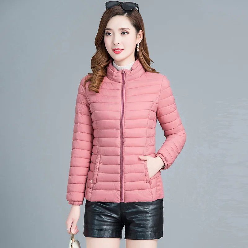 

Solid Color Simple Large Size Fashion Short Cotton-padded Clothes 2019 New Style Korean-style Stand Collar Long Sleeve Slim Fit