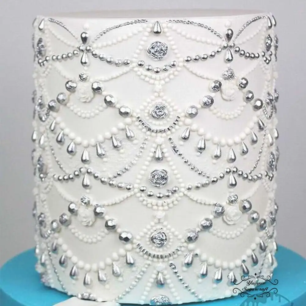 Ювелирные изделия Yueyue Sugarcraft большого размера свадебная силиконовая форма для