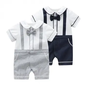 

Baby Boy Clothes Gentleman Romper Summer Newborn Baby boys Rompers short sleeve Handsome boys clothing girls Costumes Pajamas