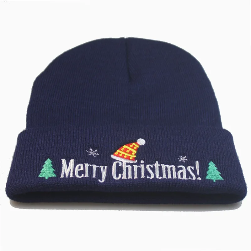 Merry Christmas вязаная шапка с вышивкой Новая модная толстовка с капюшоном для мужчин и женщин осенний зимний теплый свитер для улицы