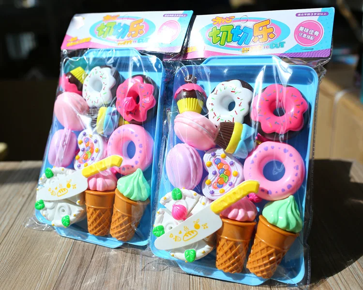 Новые ролевые игры Раннее Образование Детские кухонные игрушки пластик Моделирование еда Торт Мороженое игрушка "Десерт" для детей подарок D82