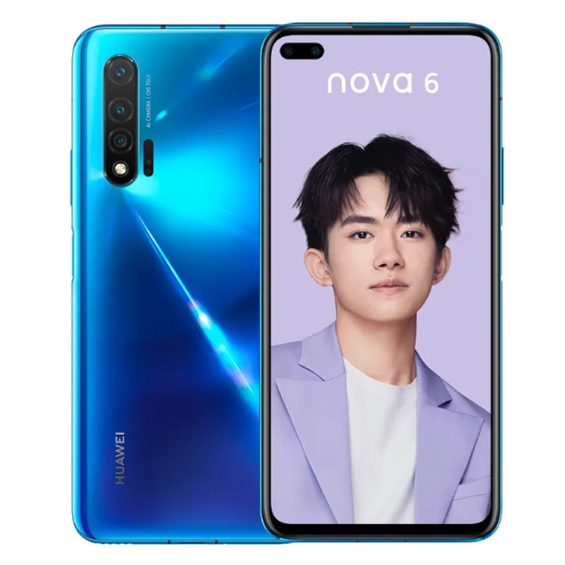 8gb 128gb blue Смартфон HuaWei Nova 6 LTE 4G Android 10,0 Kirin 990 6,5" 2400X1080 8G ram 128 rom 40.0MP+ 8.0MP+ 8.0MP+ 32.0MP+ 8MP - Цвет: 8gb 128gb blue