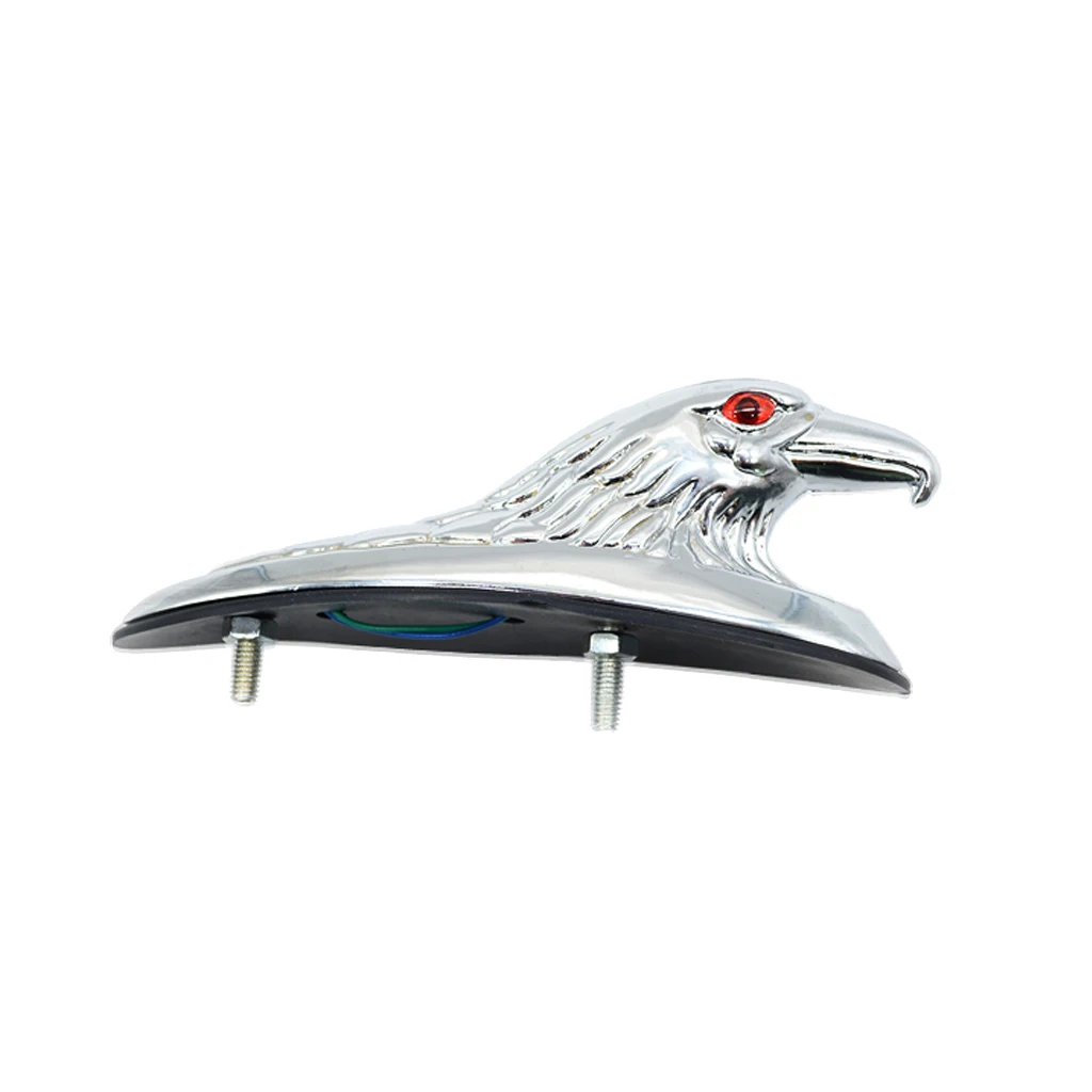Motorcycle Accessories Chrome Eagle Head Ornament Statue Motorcycle Bike Mudguard Luminous motorcycle accessories