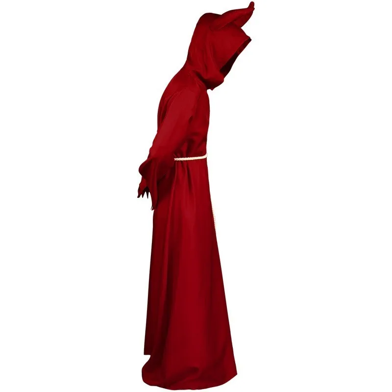 Medieval Men Women Adult Devil Grim Reaper Death Costume Halloween Cosplay Gothic Hood Robe Dress Horror Satan Outfit Carnival