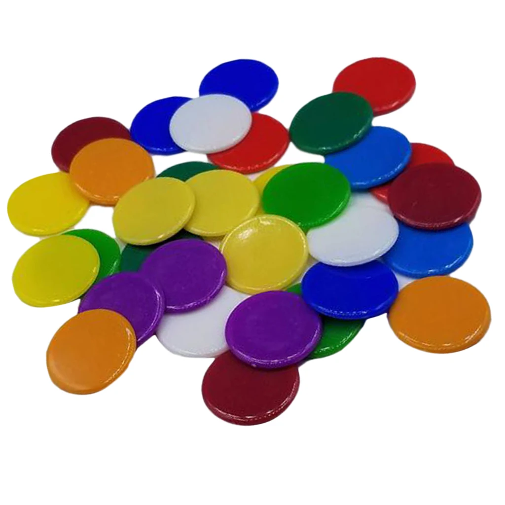 100pcs Poker Chips Coins Solid Color Casino Supply Family Games Accs
