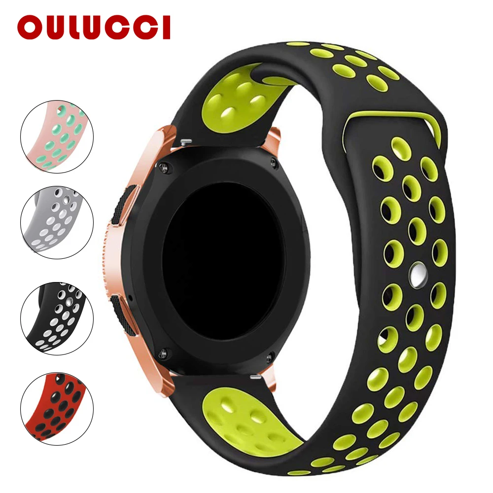 

OULUCCI Silicone for samsung galaxy watch 46mm/42mm Replacement Sports strap for Samsung Gear S3 Watchband Huami Amazfit Huawi