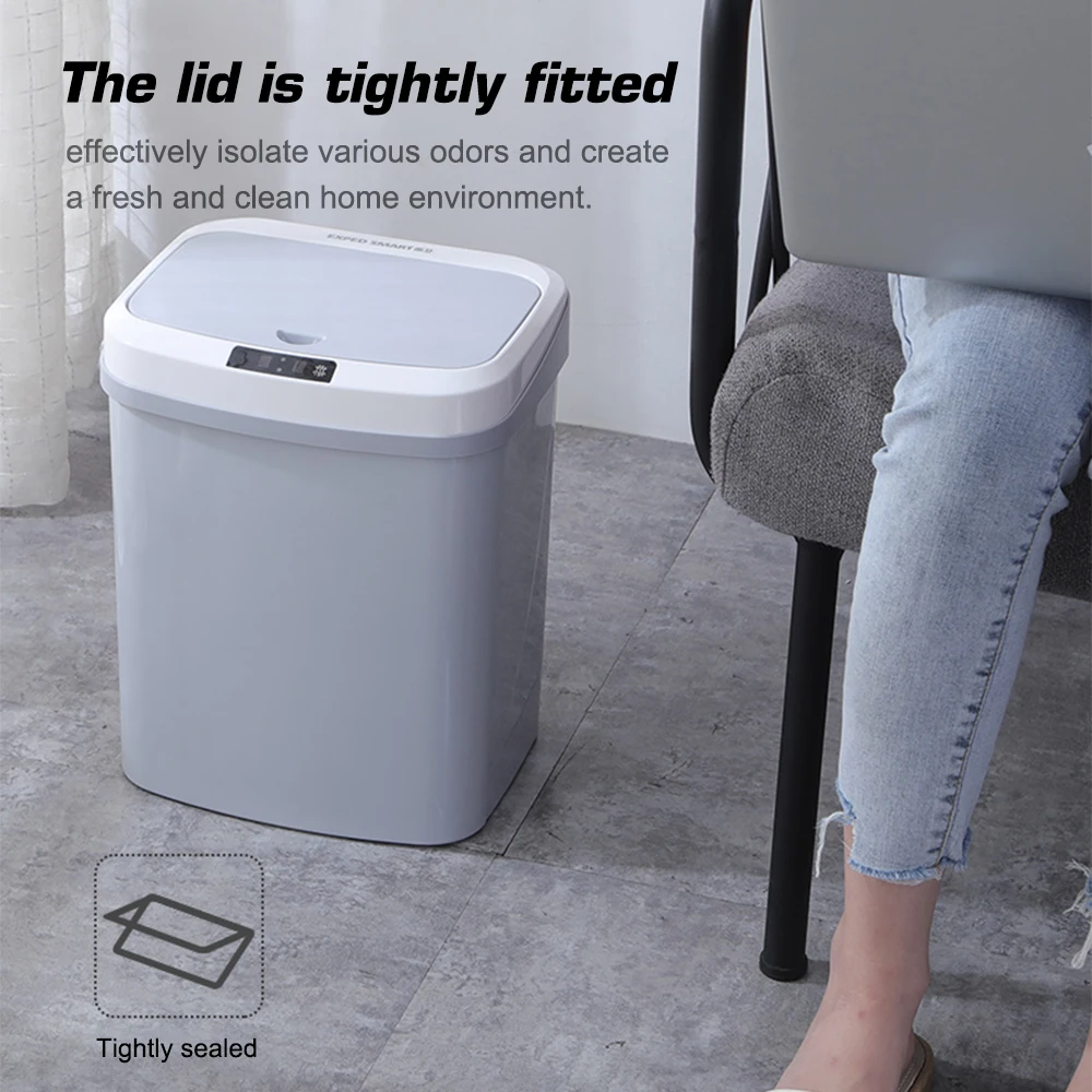 Умная мусорная корзина с инфракрасным датчиком движения 15 л|Мусорные баки| |