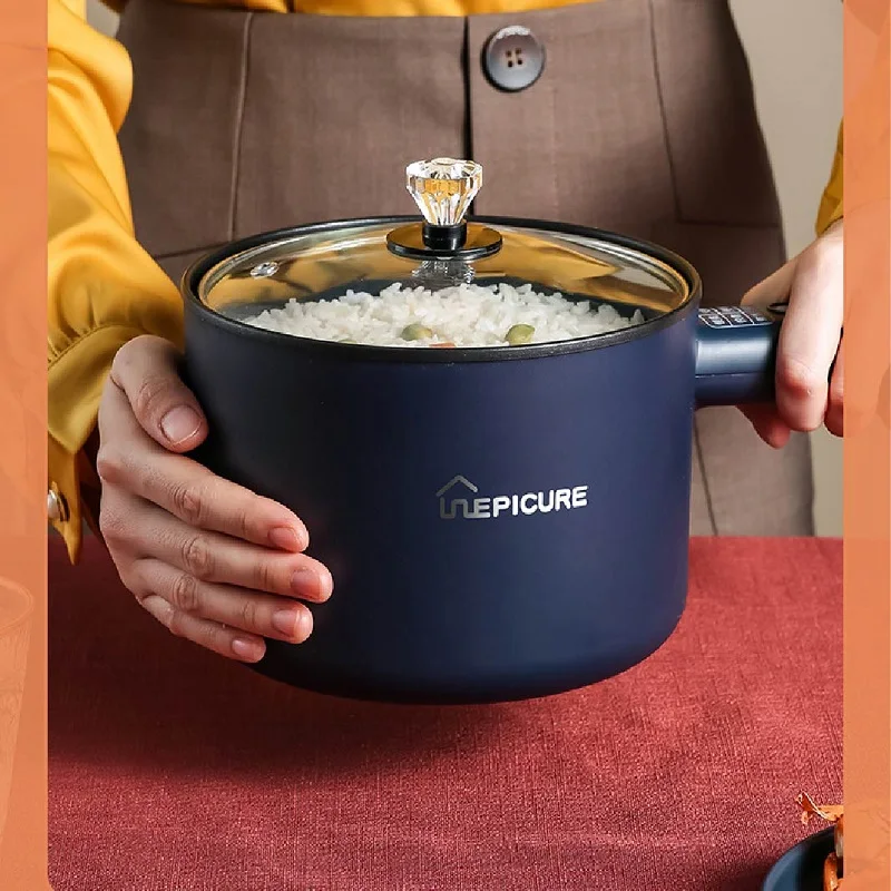 Electric Cooker Electric Rice Cooker 110V 220V Rice Cooker Multi-function Electric Heating Pot Dormitory Pot Cooking Electric Cooker Non-Stick Household 1.8L