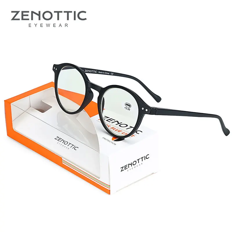 Zenottic Anti Blue Light Reading Glasses Women Men Retro Round Eye Glasses  Frames Hyperopia Presbyopia Eyewear +1 +1.5+2 +2.5 +4 - Reading Glasses -  AliExpress
